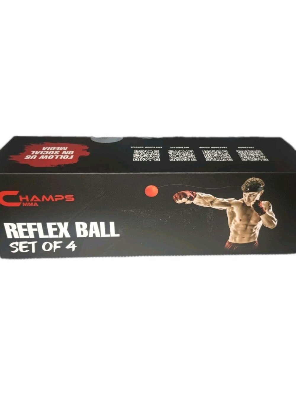 CHAMPS MMA Reflex Ball Set Of 4 with Headband & App : 4 Balls Varying Weight